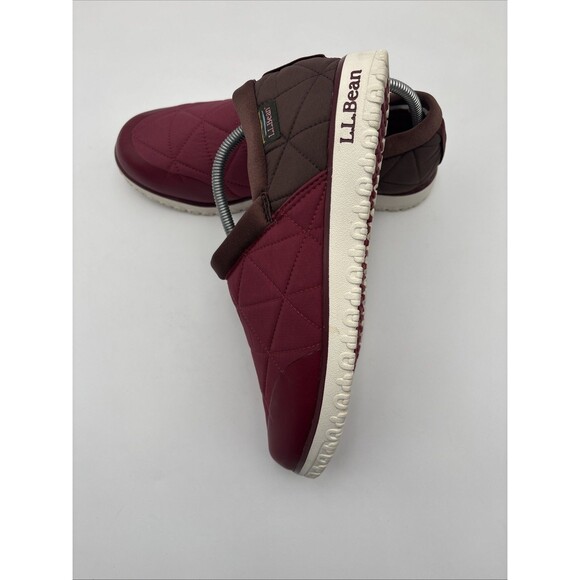 LL Bean Ultralight Primaloft Shoes Mens 10 M Red  Brown Waterproof Slip On Shoes - Picture 9 of 9